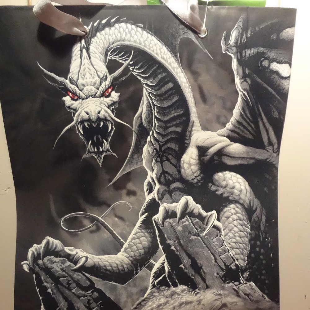 Tree-Free Dragon Gift Bag with Gift Card and Tissue Paper